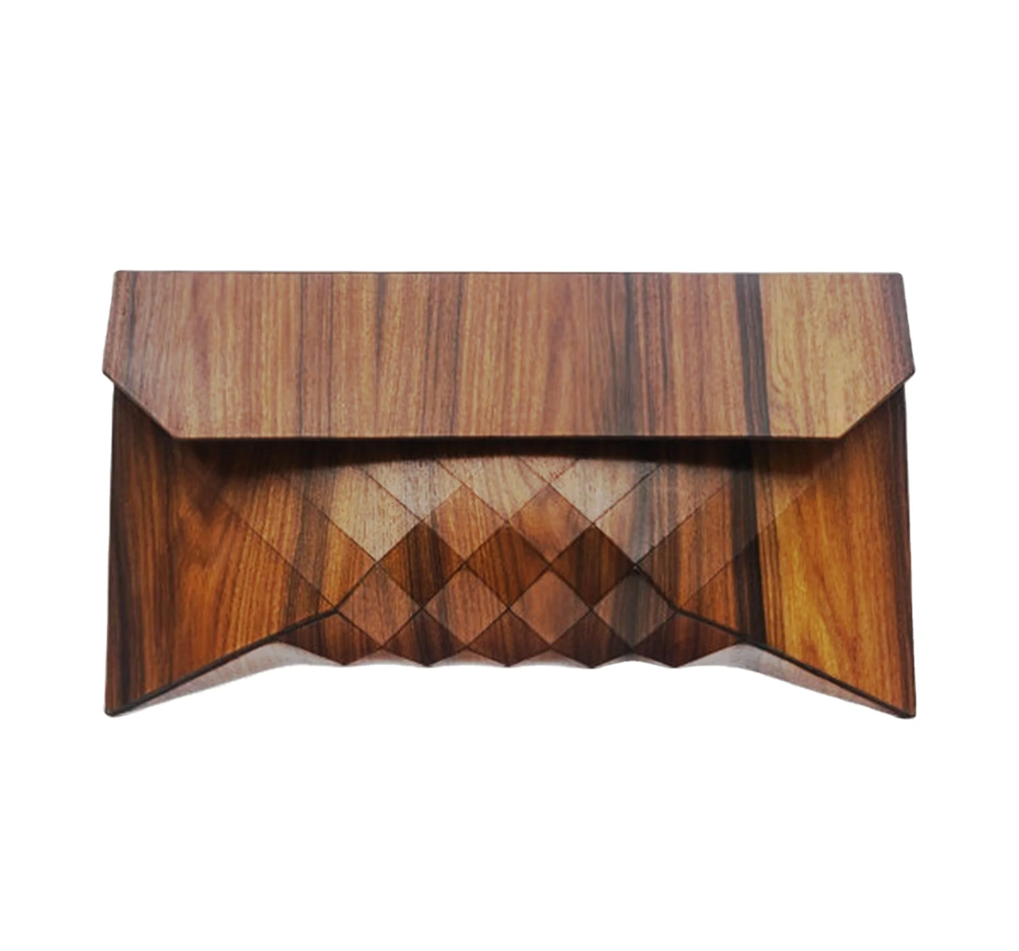 Brown Totally Original Wooden Clutch Bag Decoholic Luxury Clutch Made By Resin Wooden Metallic Custom Color & Shape Hot Selling