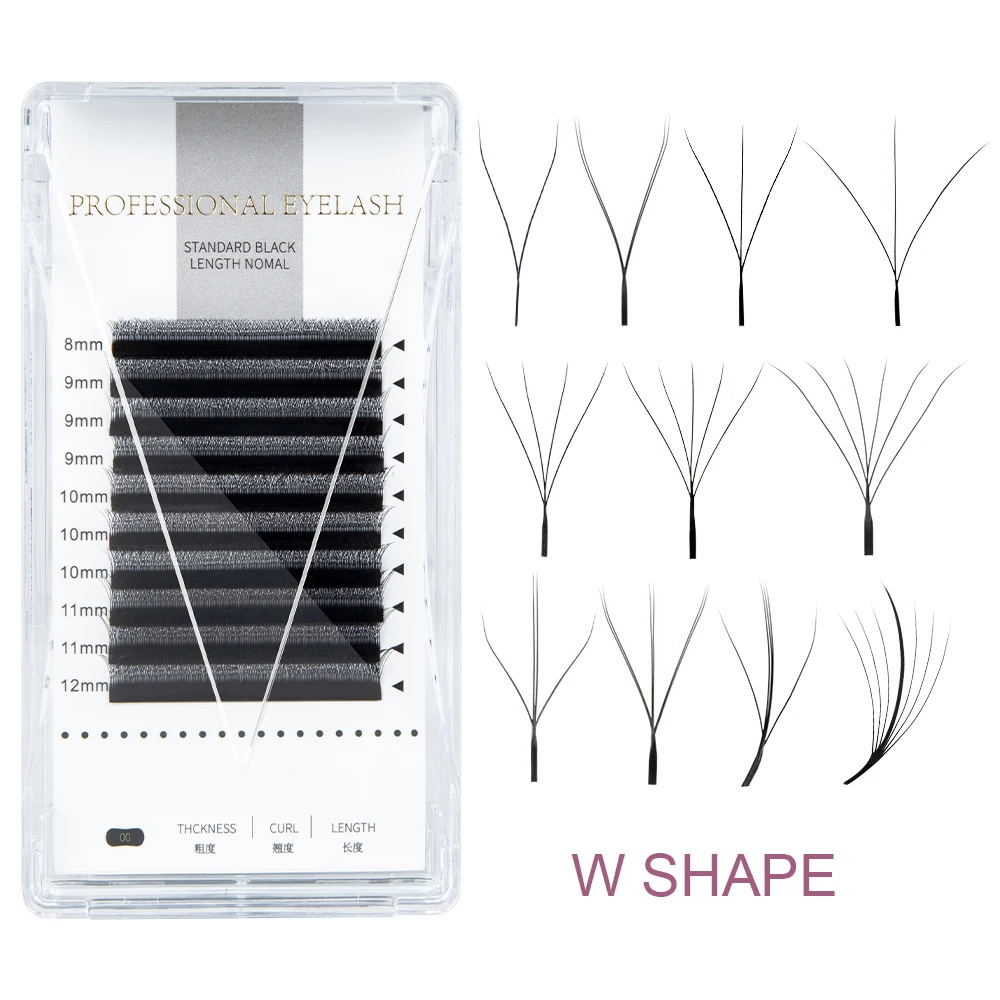 Individual Lashes Extension Fluffy Silk Eyelashes 4D W Y Weave Eyelashes Volume 4D Eyelash