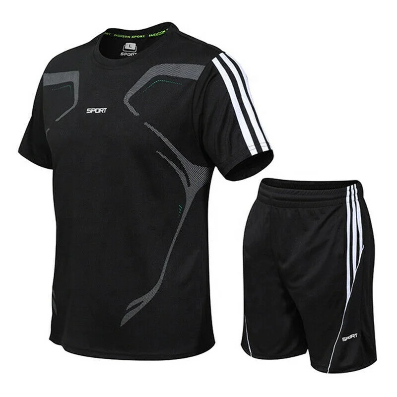 High Quality Wholesale New Model Men Running Jogging Sports Suit Set