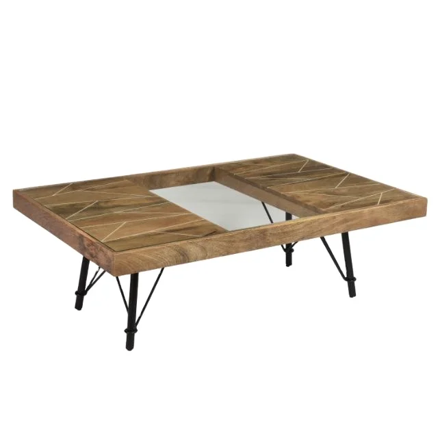 High Mango Wood Quality Luxury Coffee Table Design Antique Mosaic Collection Modern Centre Tables for Living Room Furniture