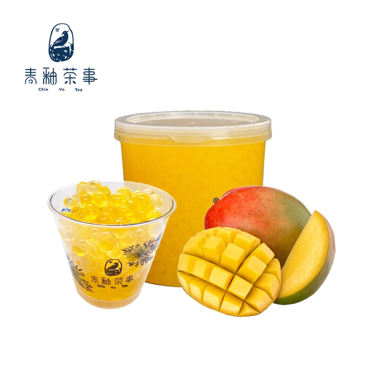 Popping Mango Boba Pearls Bursting Tea Balls for Tea Drinks BeVERAGE Shop