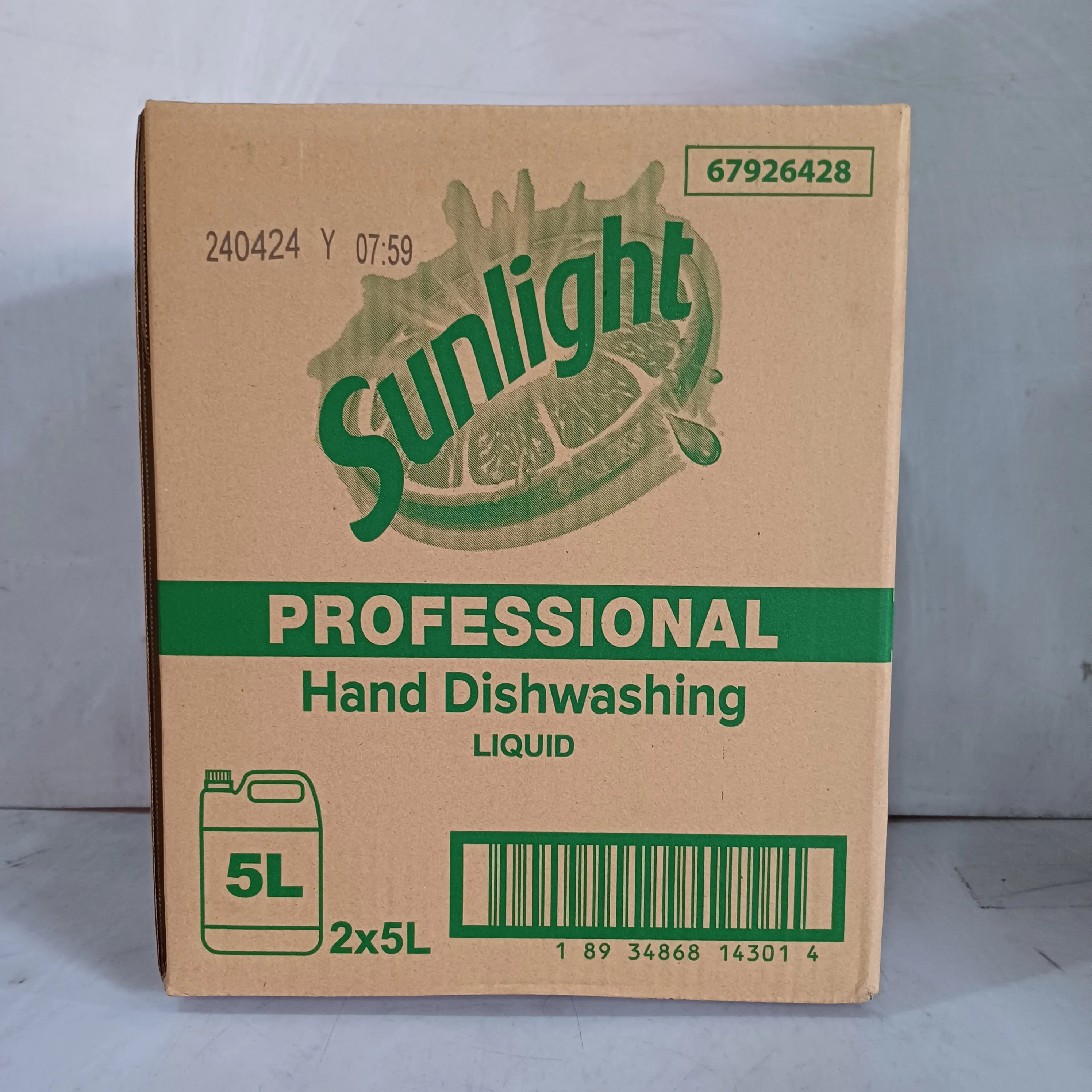 Sunlight Hand Dishwahing Liquid Professional Lime 5L/ Sunlight Professional Hand Dishwashing Liquid Lemon