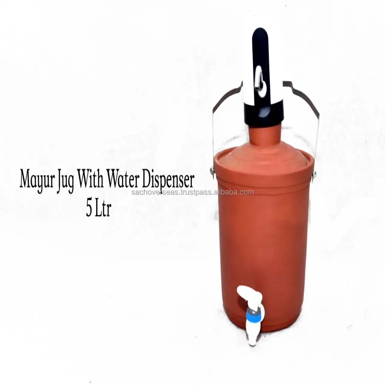 Hand- Painted Traditional Indian Clay Water Pot Matka with Self Cooling Properties , 11 Litres