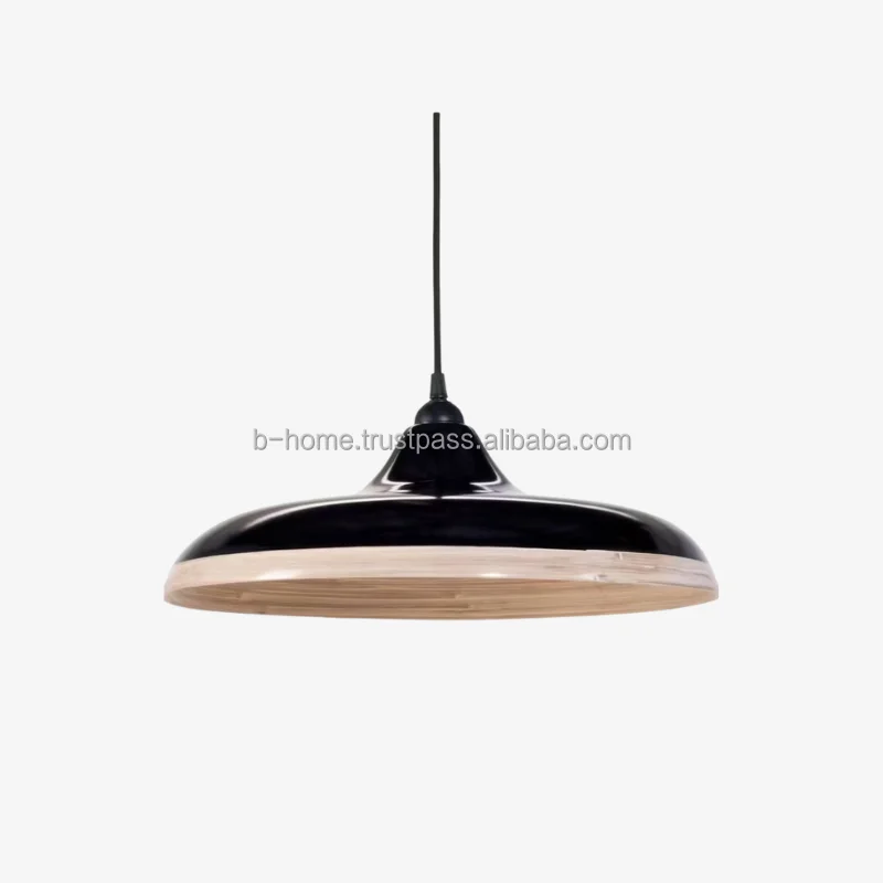 Pendant Light Hanging Lights  Boho Dimmable, Bamboo handicraft Lamp Shade, Plug in Ceiling Light Fixture for Living Room Bedroom