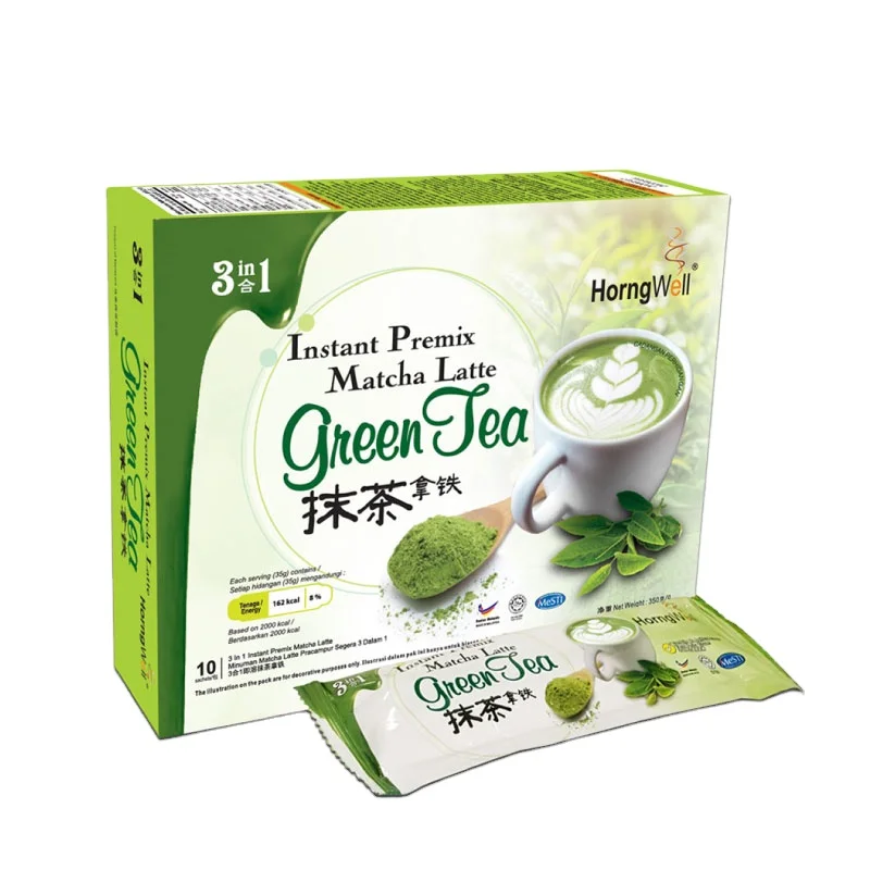 Horngwell Matcha Green Tea Latte No contains artificial flavoring Great Quality