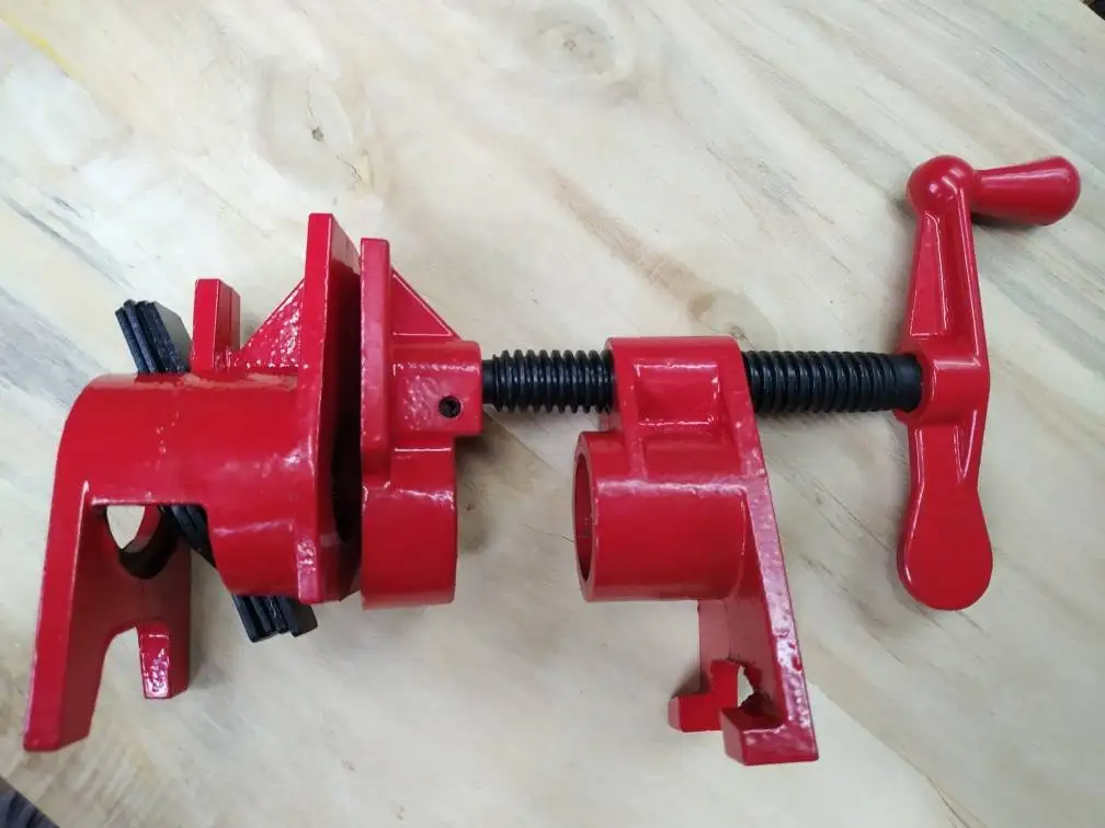 3_4 Inch Pipe Clamp With Leg Heavy Duty H Type Quick Release Woodworking Tools Gluing Pipe F Clamp Ductile Iron