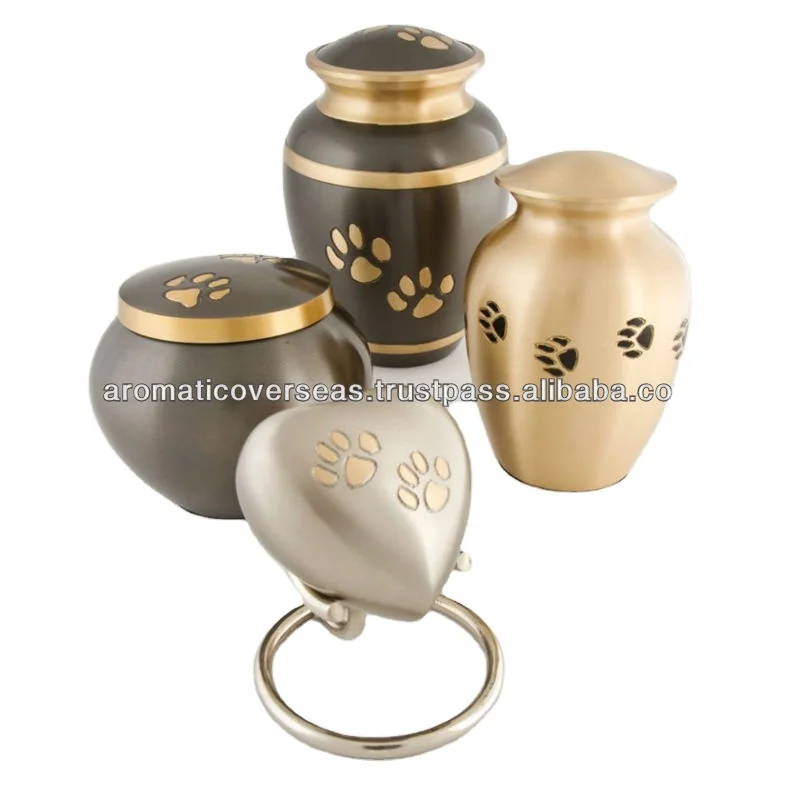 Pet Cremation Urns Hot Selling Cat & dog Funeral Ashes Urns Cremation Accessories Reliable Metallic Decorative Urns