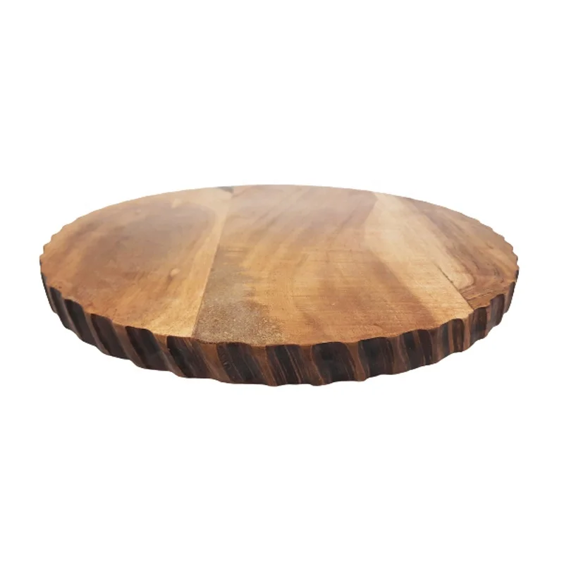 Оптовая продажа оптовая круглая подставка для торта из дерева и мозаики высшего качества с фиксированным основанием естественный цвет свадебного центрального зала ручная работа