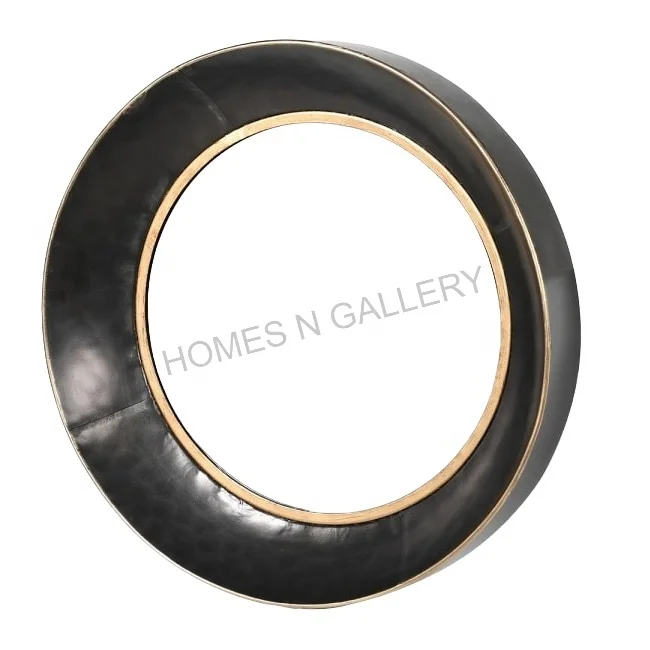 High Quality New Arrival Handmade Round Modern Luxurious Metal Iron Wall Mirror for Home Decoration and Creative Wall Mirror