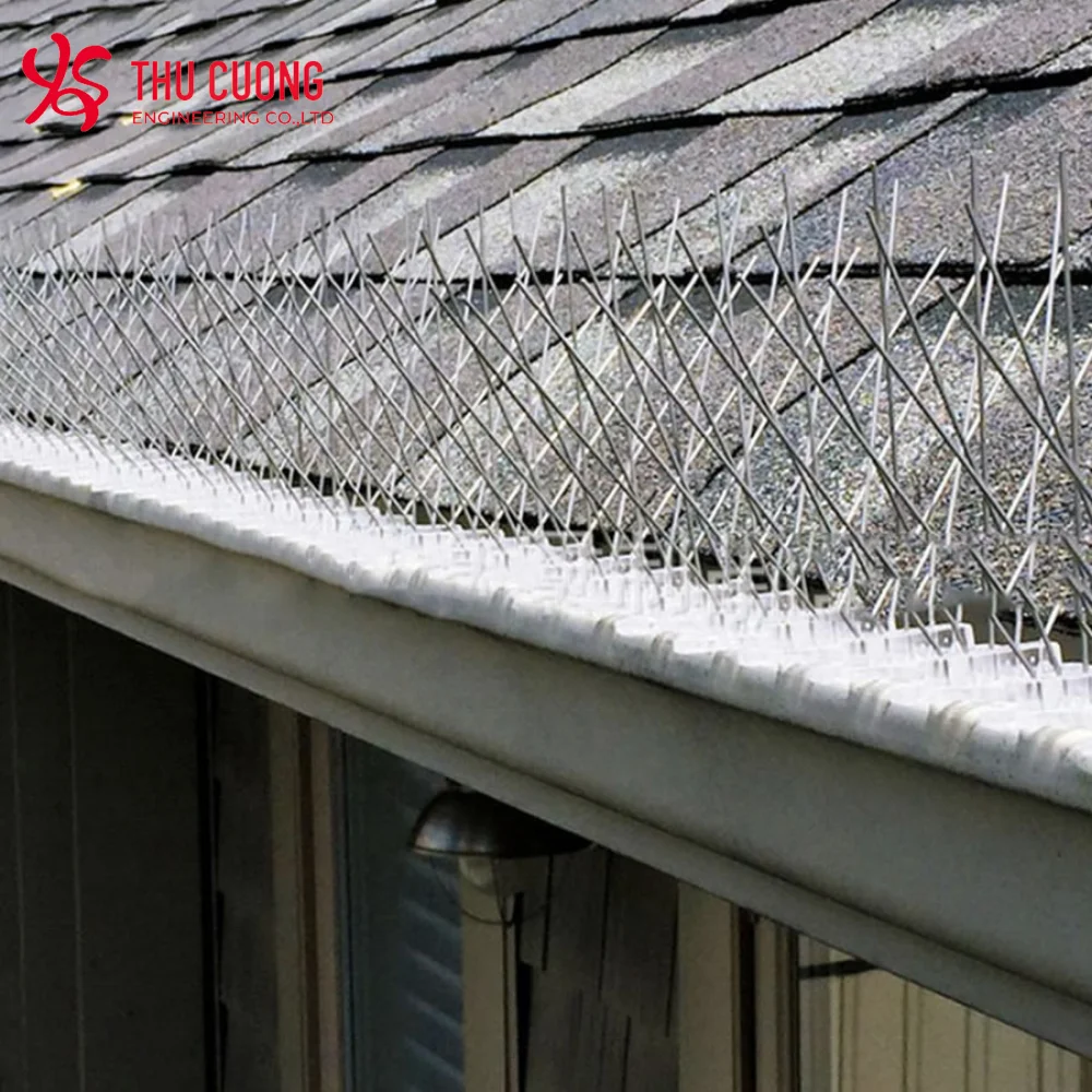 Антиптичьи шипы несмертоносные экологически чистые для птиц с поликарбонатным основанием контроля не убивать