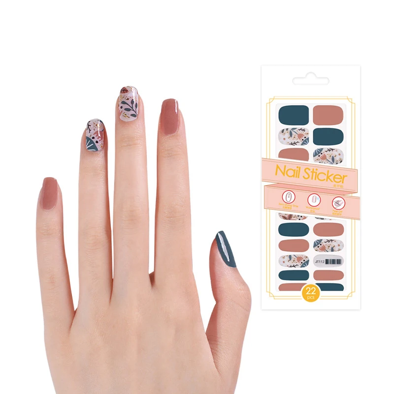 Wholesale Custom Spring Festival  Nail Wraps Sticker Fashion Nail Art Polish Strips For Women