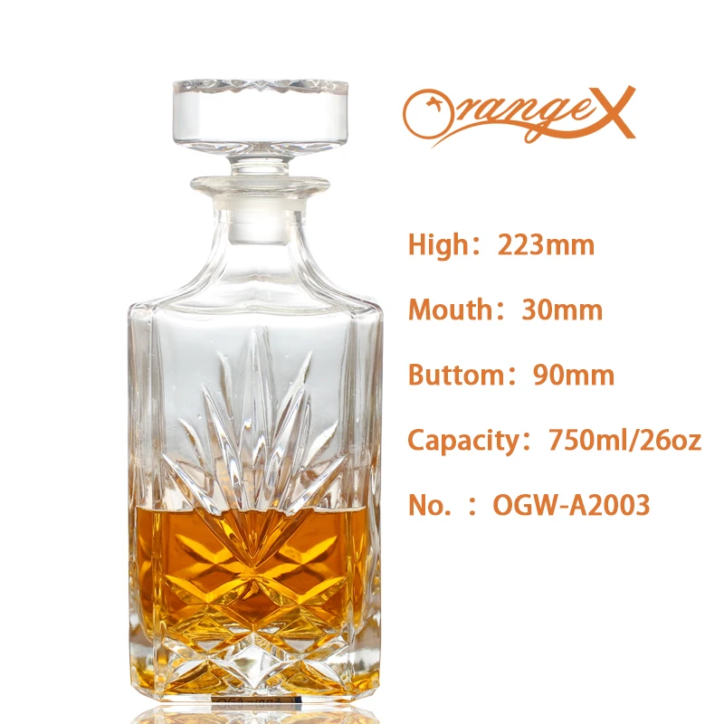 bulk glass decanter wholesale decanter cristal whiskey decanter and glass set 5 piece