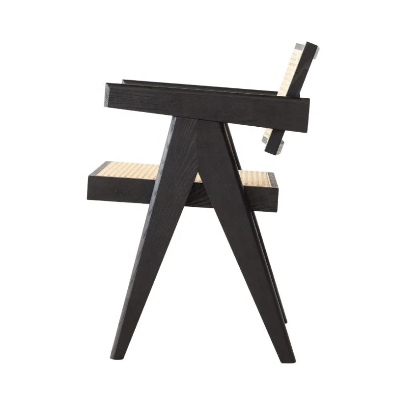 Rattan Dining Chair Wooden Armchairs Coffee Shop Chair Teak Chairs Indonesia Teak Wood Furniture Designed for Restaurant