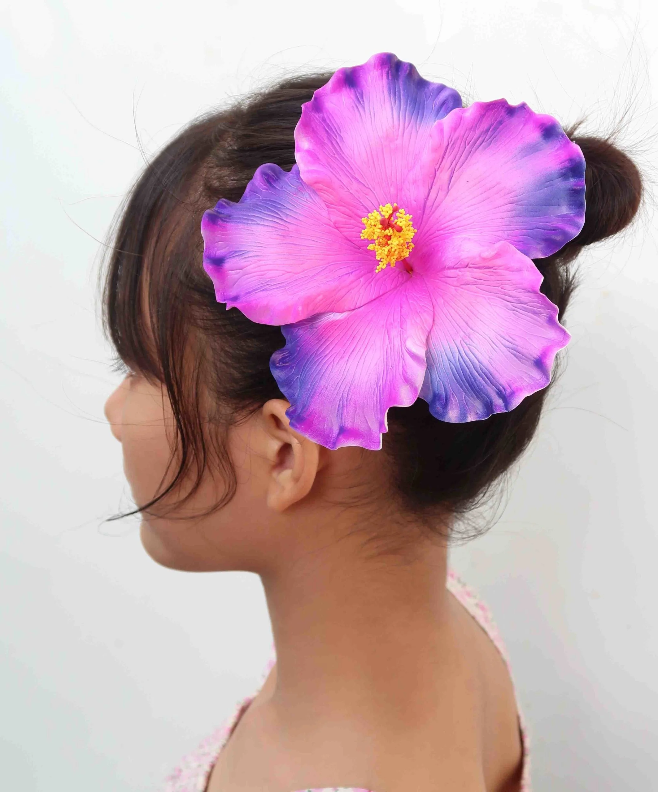 Best seller good quality Handcraft Handmade artificial hibiscus foam flower with special tattoo and color pattern