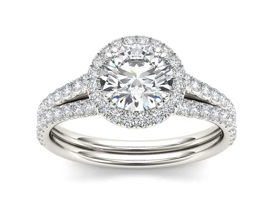 Solitaire Diamond Ring 14k 18k Gold White Round Diamond Ring Buy Engagement Diamond Ring