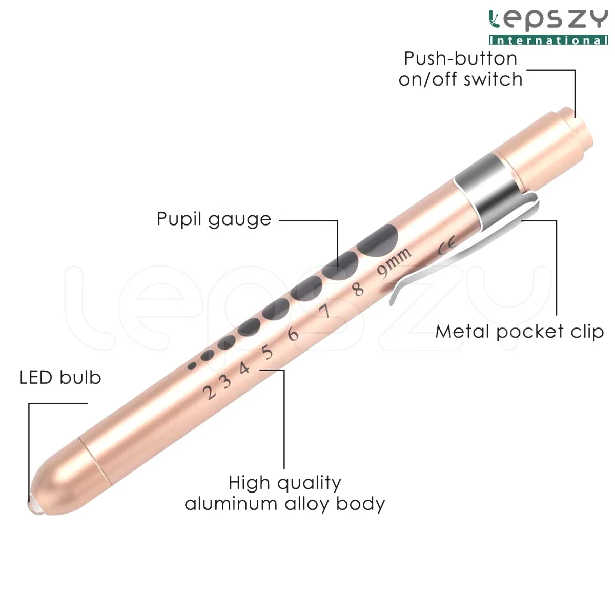 Light Pen with LED Pupil Indicator for Nurses, Doctors, 2 Pieces Reusable Medical Light for Nursing Students