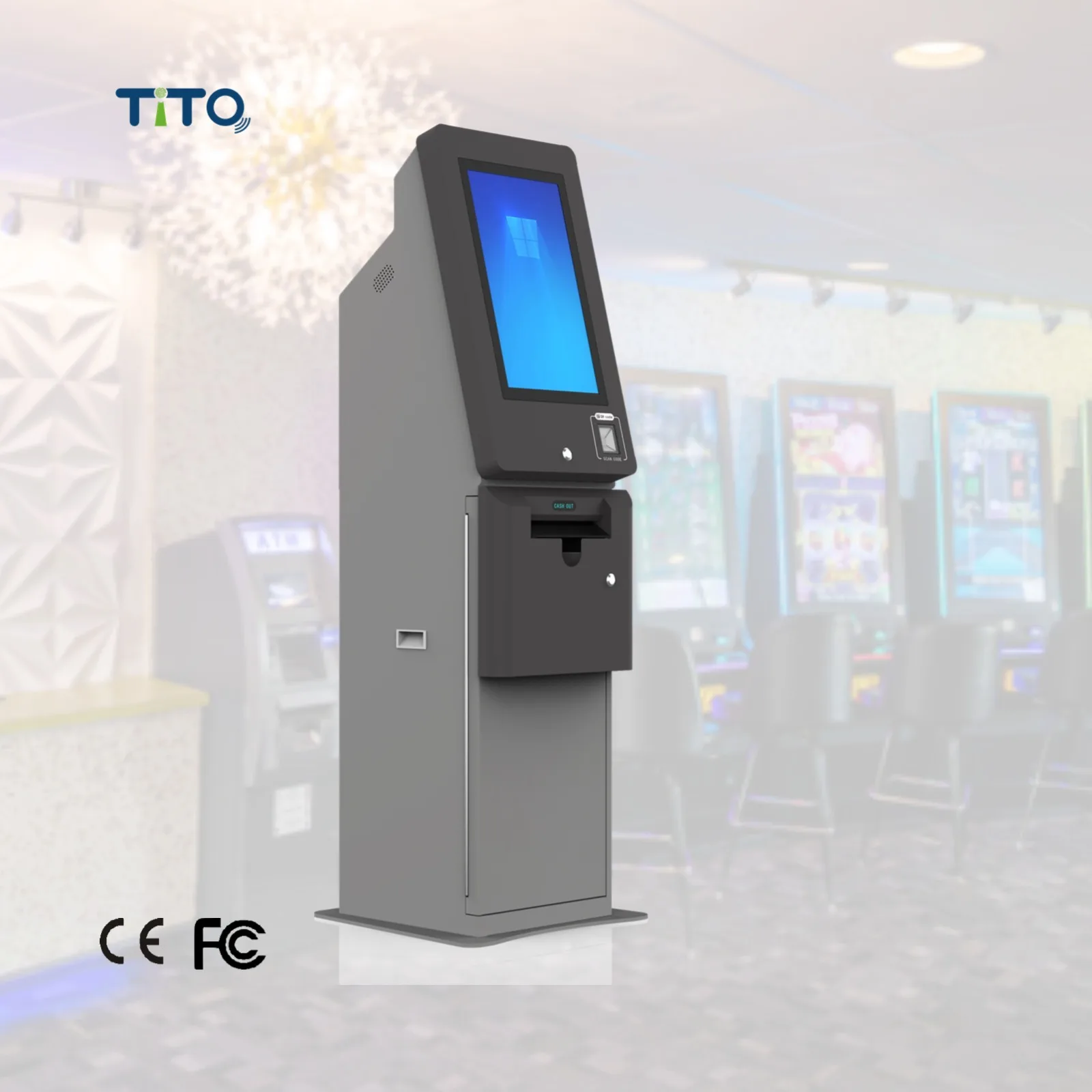 TITO F53 выплата Banilla Firelink Games QR-код ATM киоск игровой шкаф с автоматами для оплаты монет