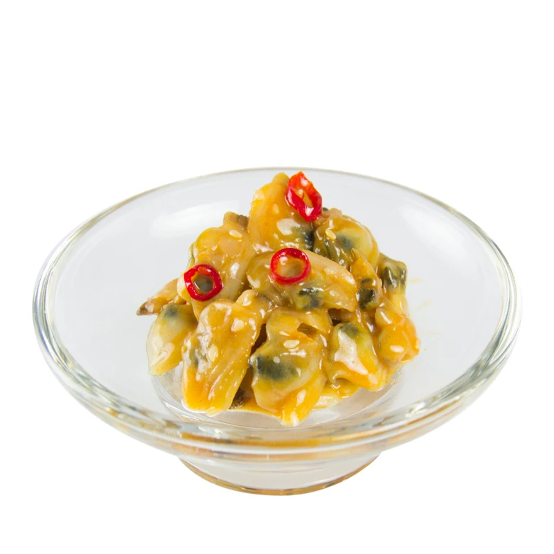 Microwavable dish instant food spicy aroma cooked clam meat served in 3 mins