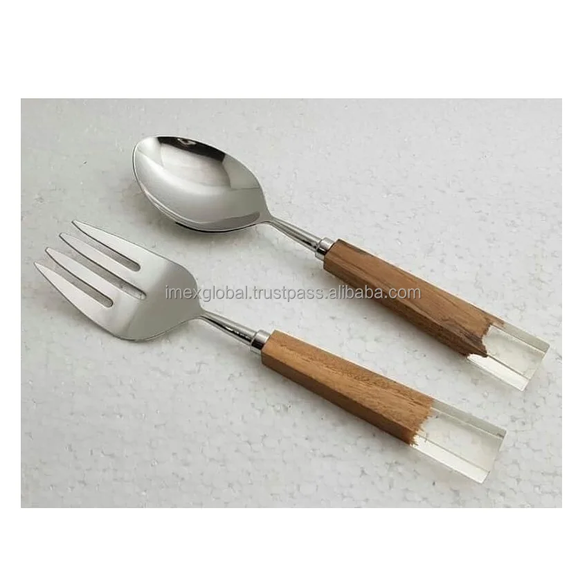 Высококачественный сервиз для салата из нержавеющей стали с полимерной ручкой использования в отеле и ресторанах