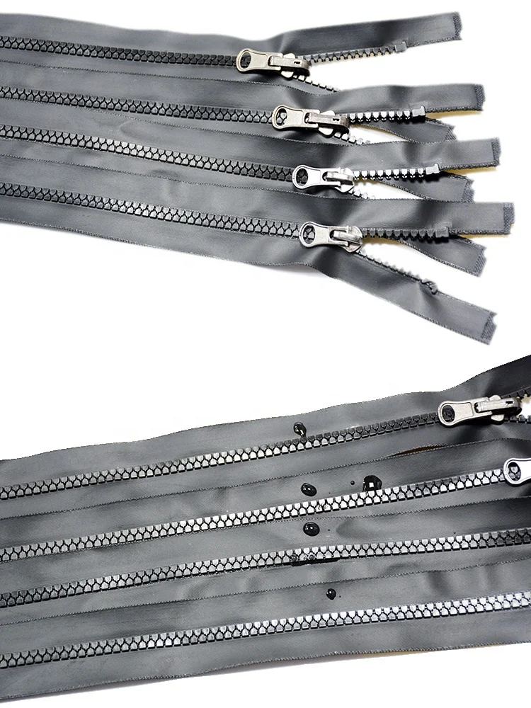 Zip Supplies Zippers PU Resin Zippers & Accessories Close-end Plastic Custom TPU Waterproof Vislon Teeth Derlin Zippers Printing