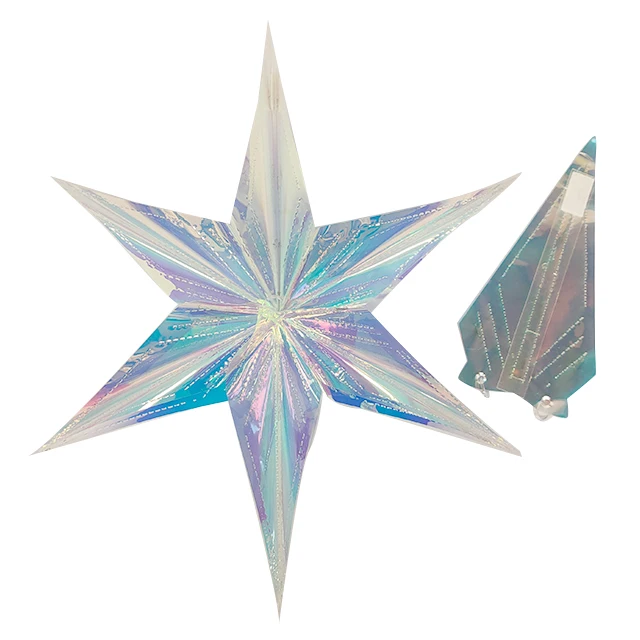 Set of Iridescent Ornament Star Hanging Decorations for Bridal Shower Wedding Birthday Frozen Theme Party Decorations