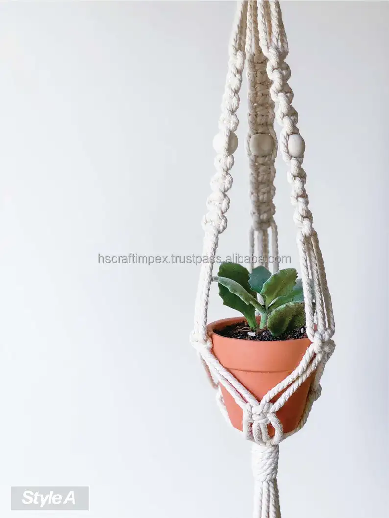  Домашний декор макраме вешалка для растений комнатная и уличная чистый хлопок