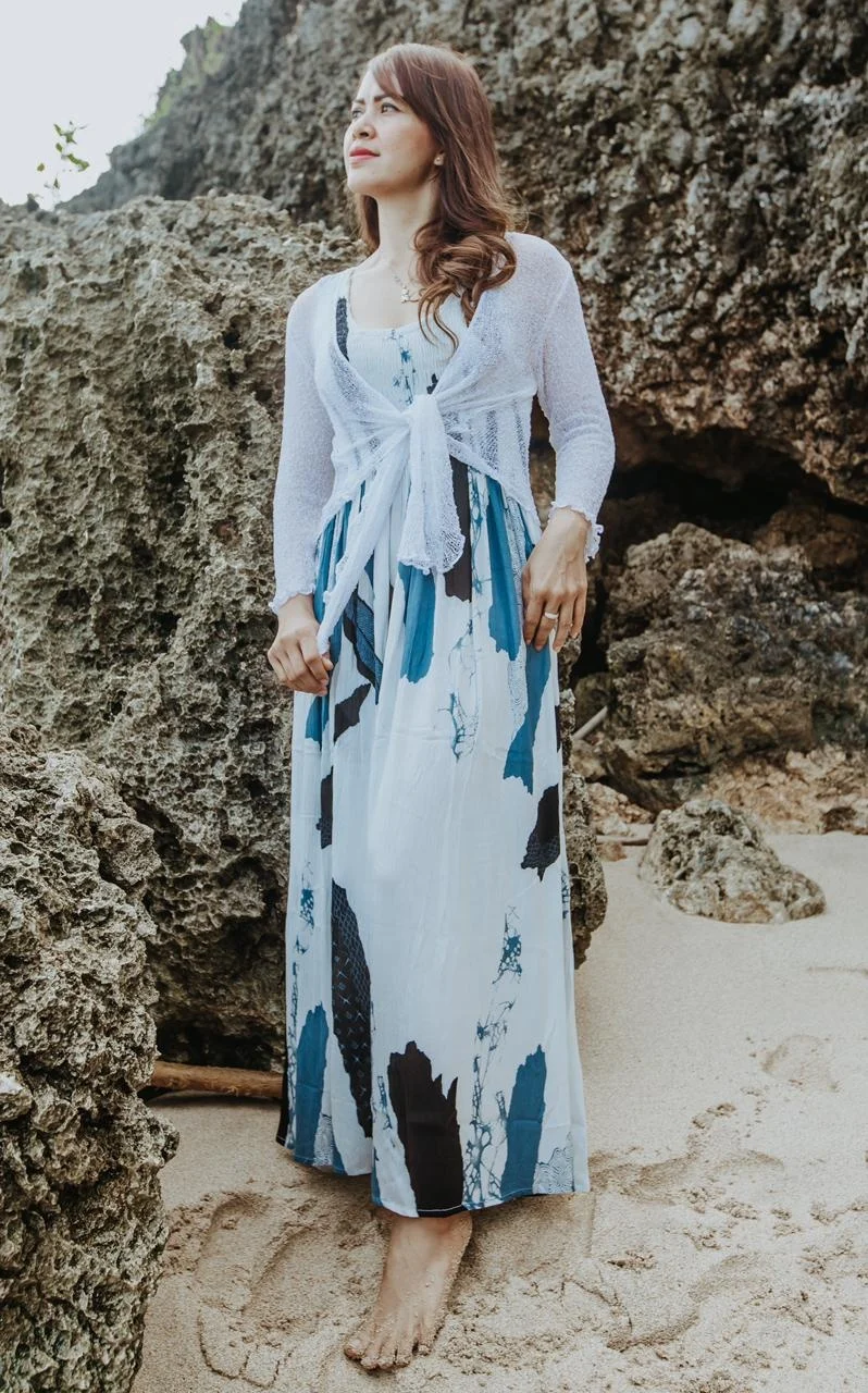 Fashion Magazine Bolero Short Shrug Poncho Elegant Plaid Bolero Top Loose Knit Plus Size Bali IKAT Blouse All Season Wear button