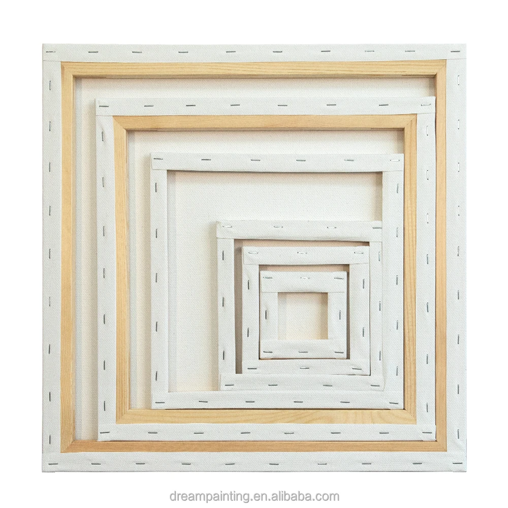 Art Painting Blank Stretched Canvas Multi Size 6 Pack 280g Cotton Canvas Board Printing for Oil Painting Acrylic