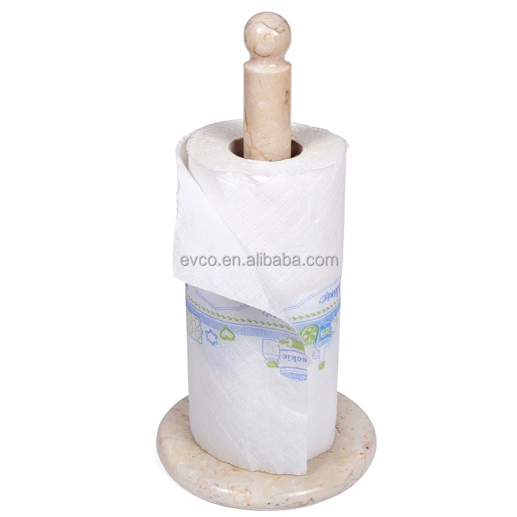 Champagne Marble Deluxe Upright Kitchen Paper Towel Holder Paper Towel Stand Paper Towel Dispenser