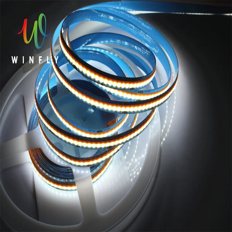 Лидер продаж 2021 Светодиодная лента COB 504 LED гибкая светодиодная высокой плотности 12 В постоянного тока 24 RA90 3000K 4000K 6000K 5 м/лот