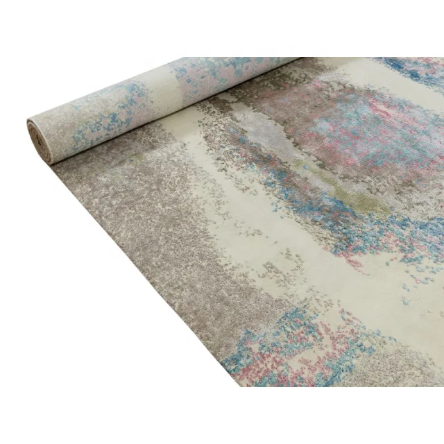 Handmade Indo Nepali Carpet Hand Tufted Wool Wall to Wall Carpet Rug Hotel Classical Embroidered Modern Silk Carpet For Sale