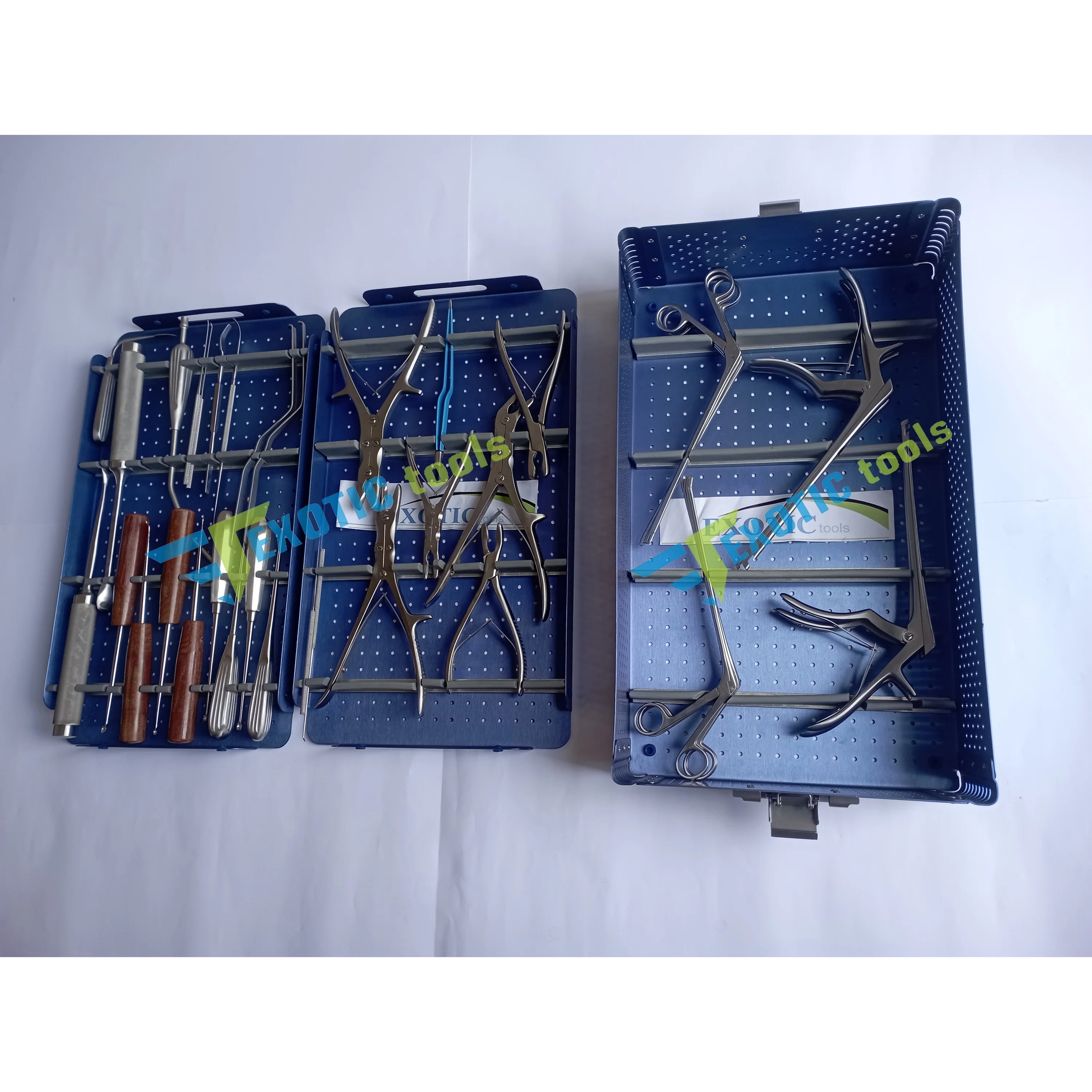 Basic Laminectomy Kerrison Punch Disc Ronguer straight and Upwards Bone Cutting Shaft Surgical Instruments Set for Lumbar Spine