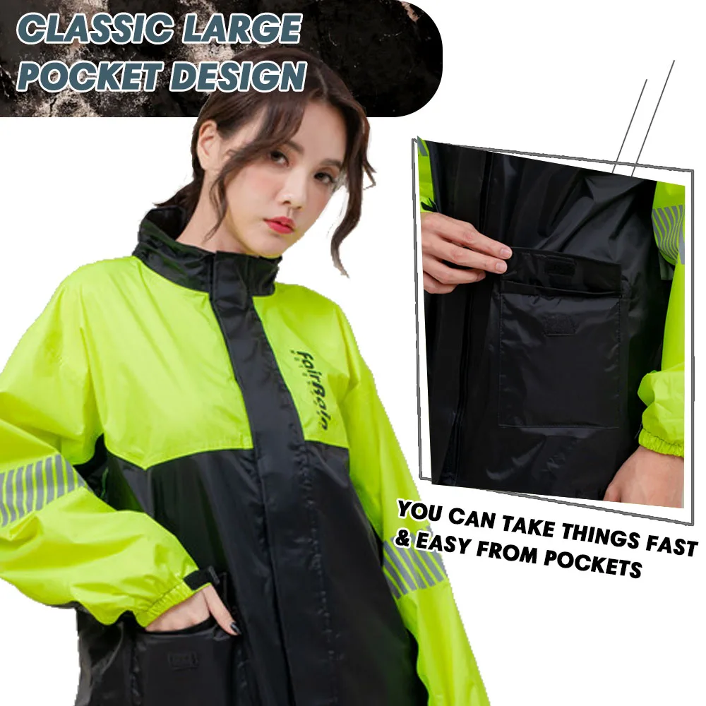 Custom Night Hawk Fashion Motorcycle Rainproof Windproof Rain Coat Waterproof Motorcycle Suit Water Proof Rainsuit