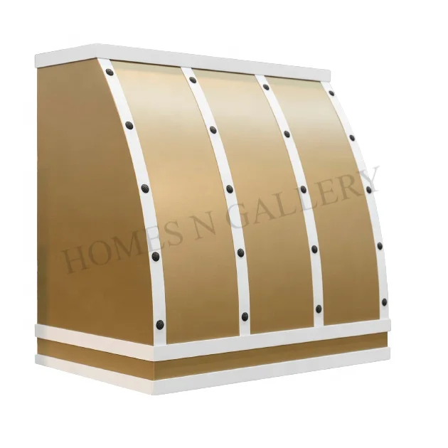 Latest Antique Design Customized Wall Mounted Kitchen Island Fire Place Stainless Steel Range Hood Canopy Chimney At Low price