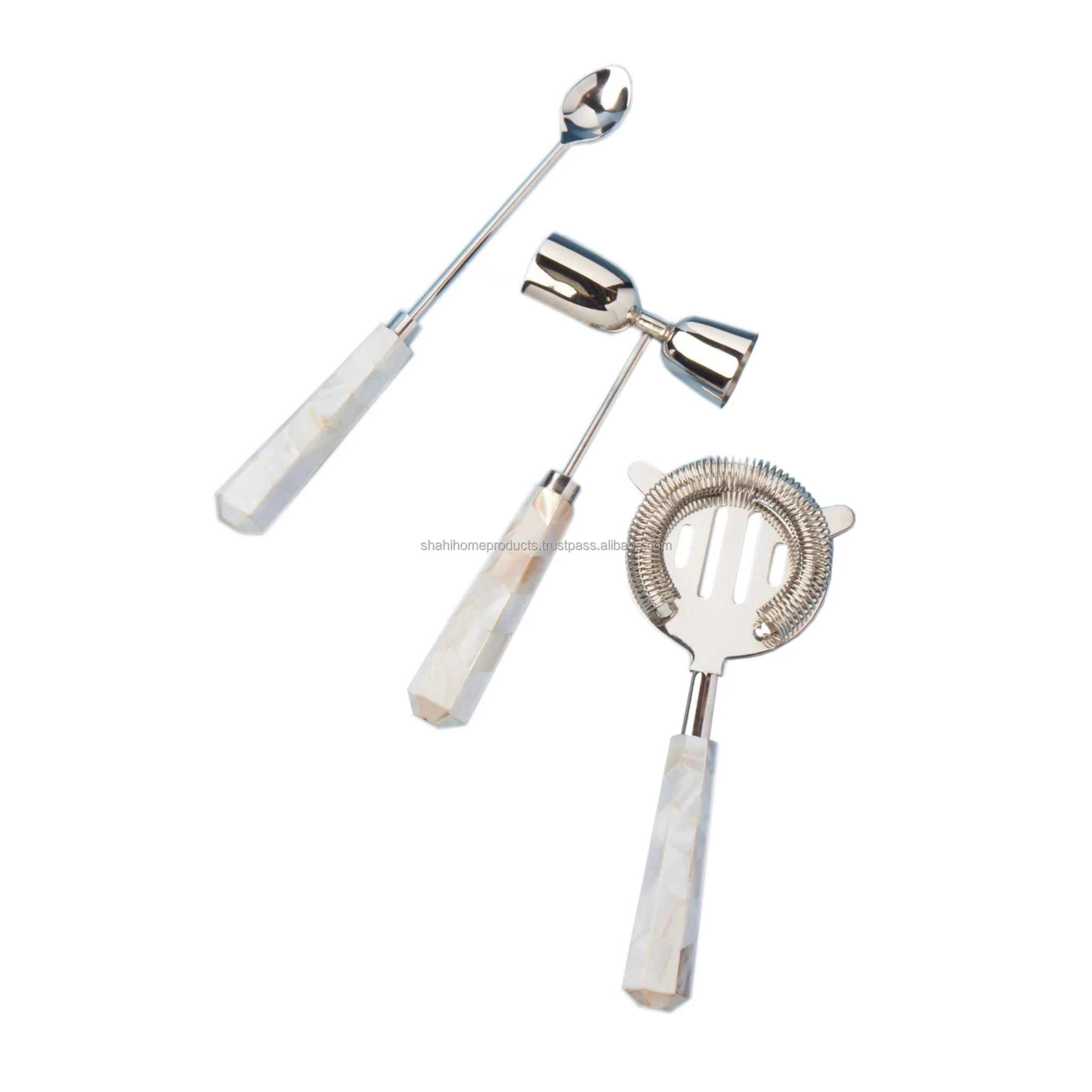 Bar Tools Shaker Bar Tools Set Factory Direct 800ml Coated Stainless Steel with Bamboo Wood Stand Boston Bartender Cocktail Pcs