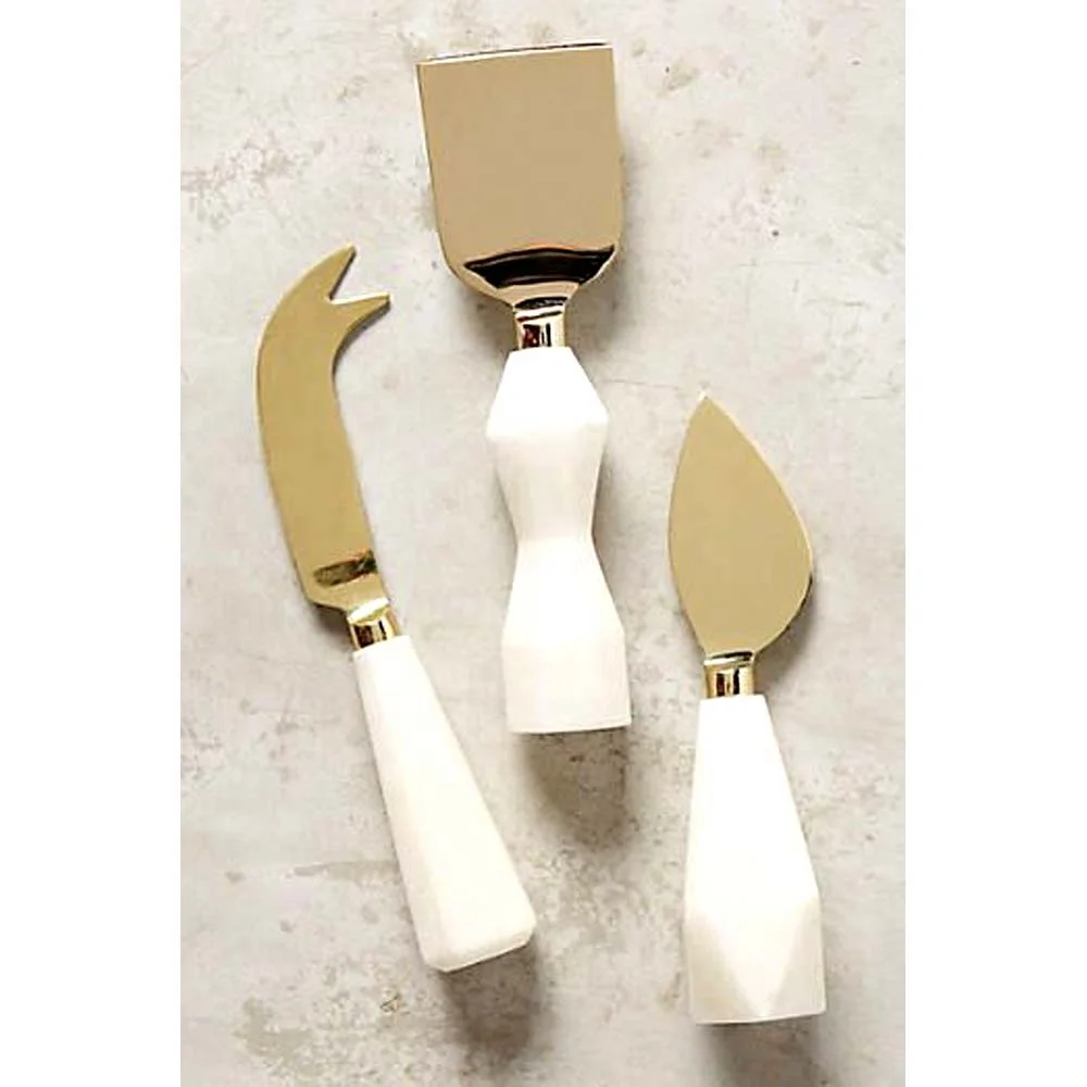 Stainless Steel White Marble Thick Handle Find Everything From Dinnerware Cheese Slicer & Spreader Set