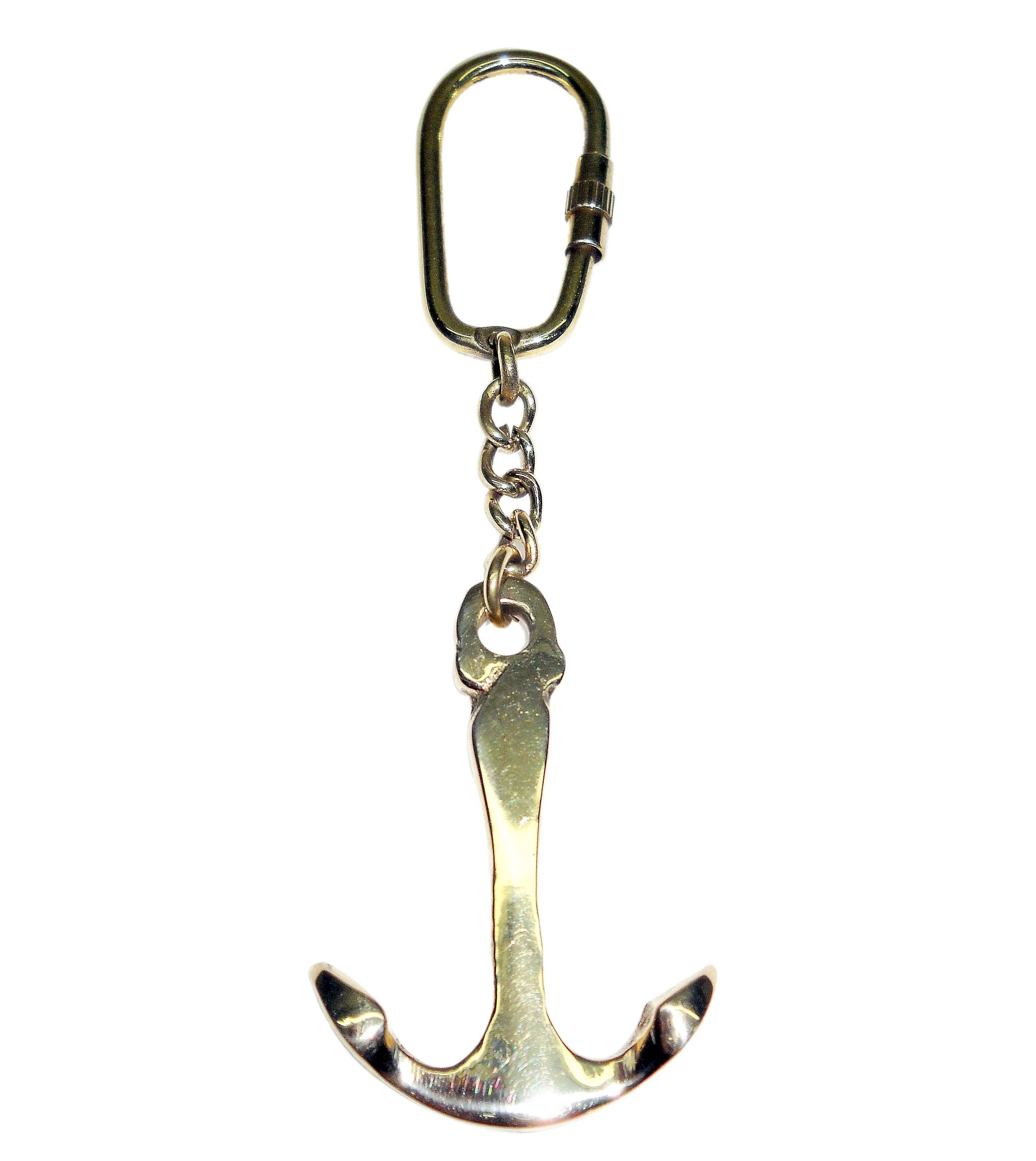 Цепочка для ключей из твердой латуни с компасом цепочка в морском стиле оптовая продажа античный латунный Карманный компас гравировкой индивидуальный дизайн Подарочный предмет кемпинга