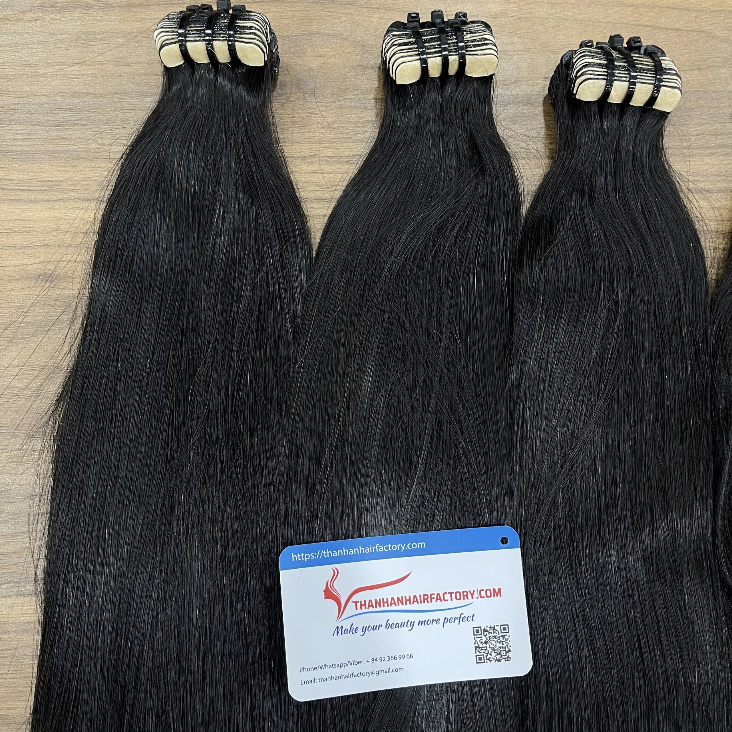 NEWLY STOCKED natural black tape bundle closure. Wholesale unprocessed raw Vietnamese hair from one donor. Factory export ready