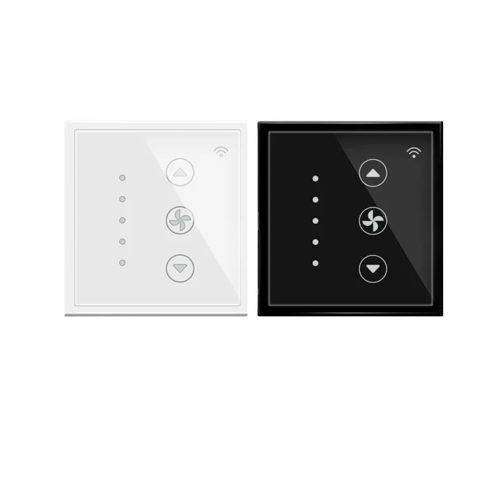India Touch Fan Controller In Wall for Android iOS system Control Panel  in Black White with Phone App Remote Fan Controller