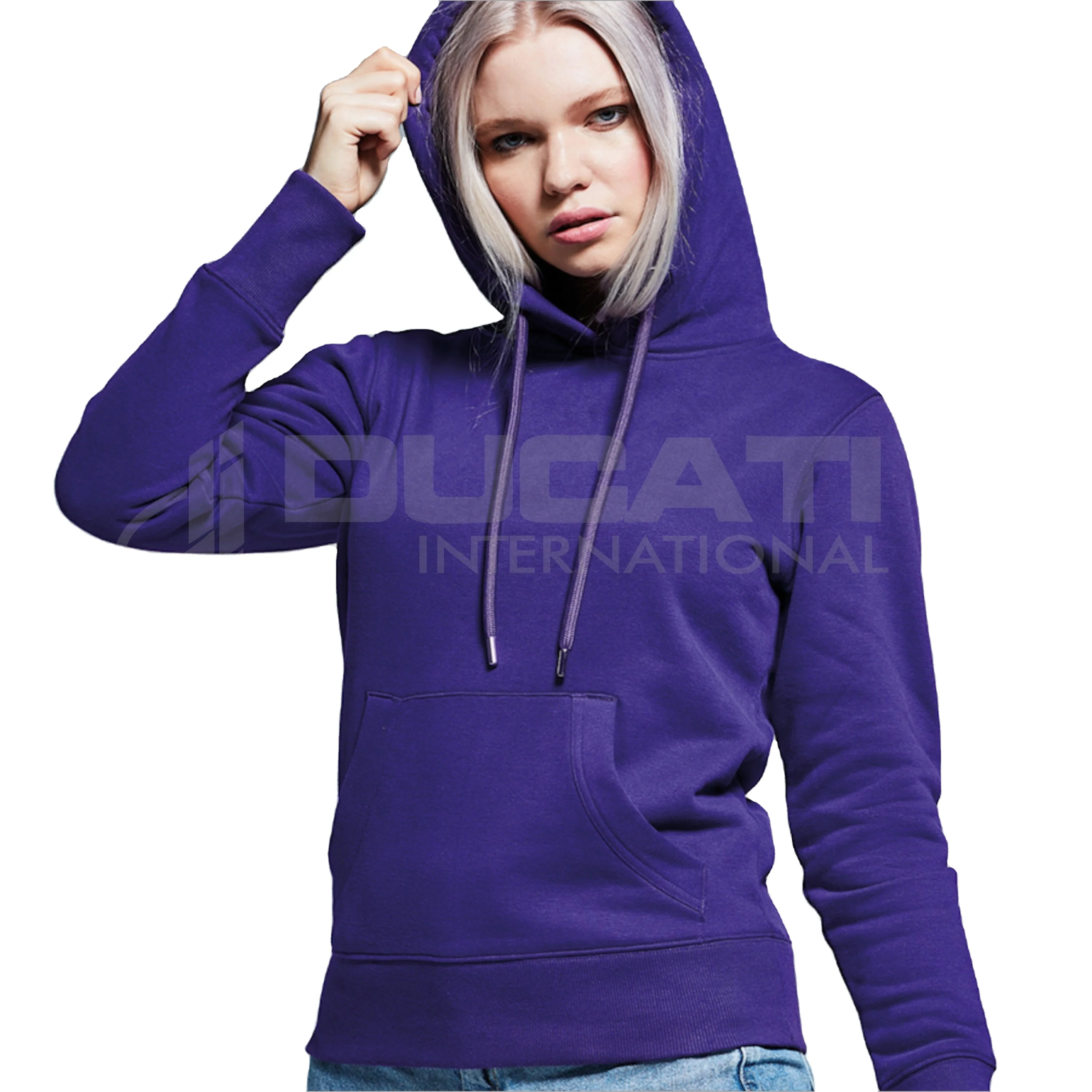 womans hoodie with long sleeve slim fit casual basic blank plain fleece hood sweatershirt for lady