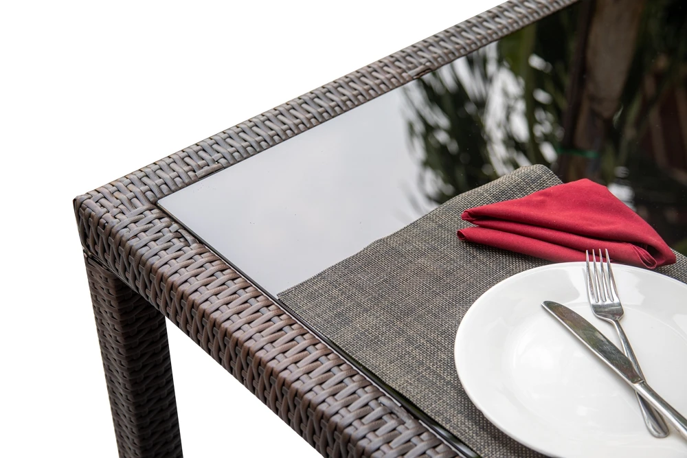 Best Choice 5-Piece Wicker Patio Dining Table Furniture Set for Backyard, Porch, Garden, Poolside, Modern Design