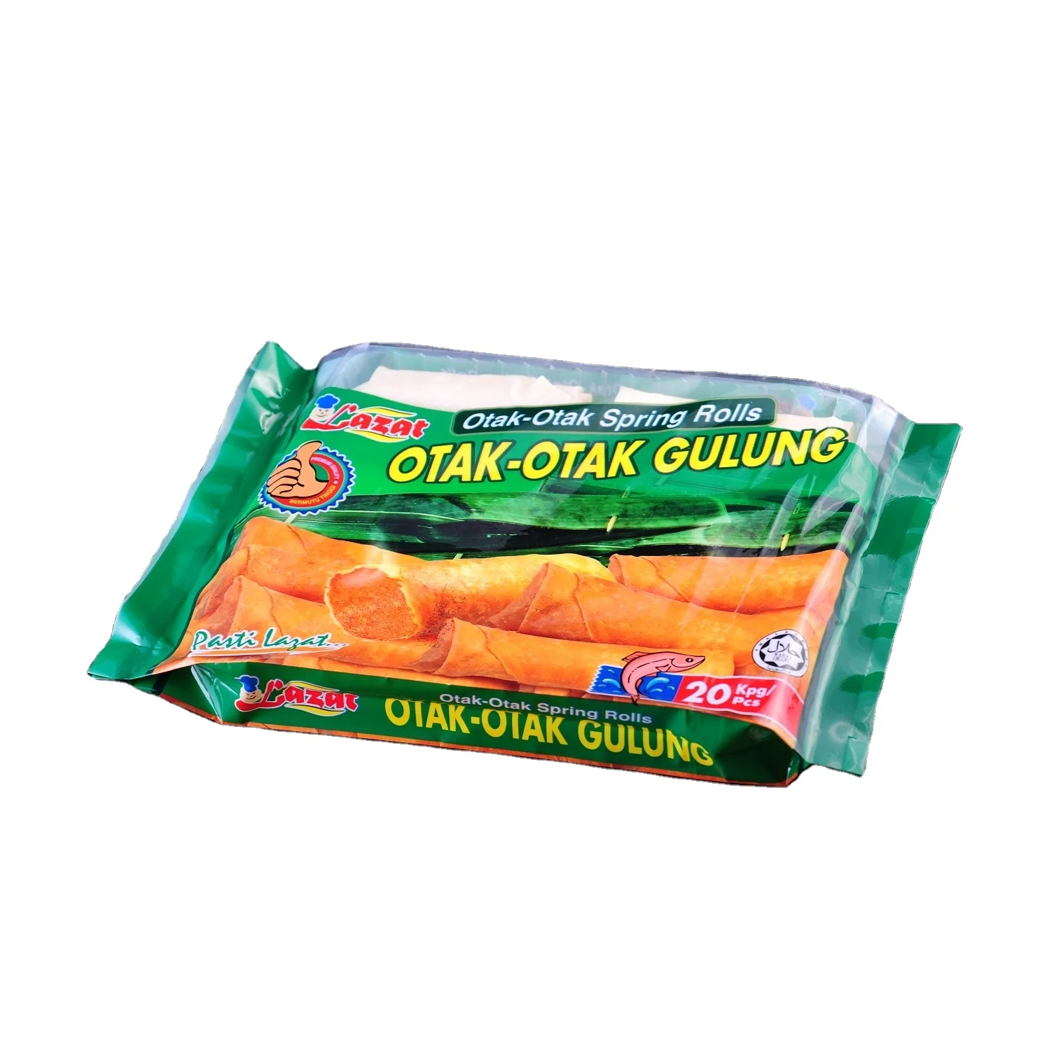 Острый готовый к приготовлению полумягкий Otak- otak Gulung 16 дюймов (370 г X 24 кв. М) из