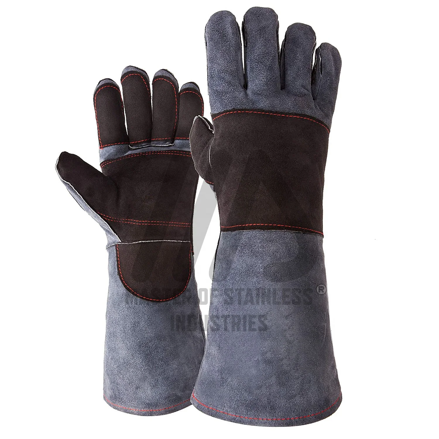 Animal Control Gloves for other pet products snake bite proof heavy duty protection Gloves pair natural cowhide leather 2 Layers