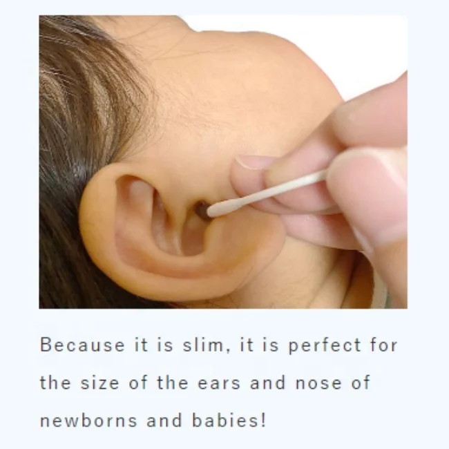 Made in Japan Baby Cotton Swabs Extra Slim Shape 280p Cotton Buds Ear Stick Nose Cleaner for Baby Hot Selling Products 2023