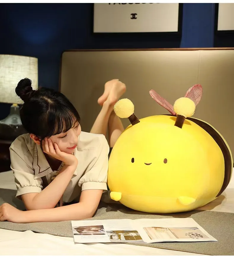 Ultra Soft Insect Series Honey Bee Plush Toy Cute Lying Posture Doll Kids Adults Unisex Mesh PP Cotton Perfect Birthday Gift