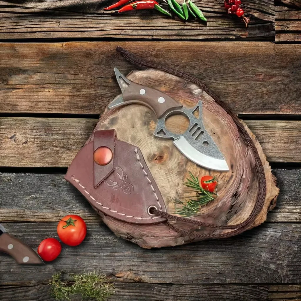 Outdoor Portable Multifunctional Stainless Steel Outdoor Camping Small Straight Knife With Knife Set Hunting Knife