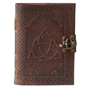 Celtic trinity embossed genuine leather cover vintage travel hand made journal or diary or sketch book for gifting him or her