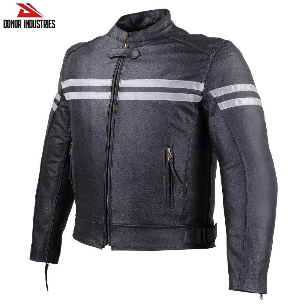 2023 Good-Looking Best Selling Motorbike Leather Jacket,  Fashion Racing Motorbike Padded Leather Jacket For Men