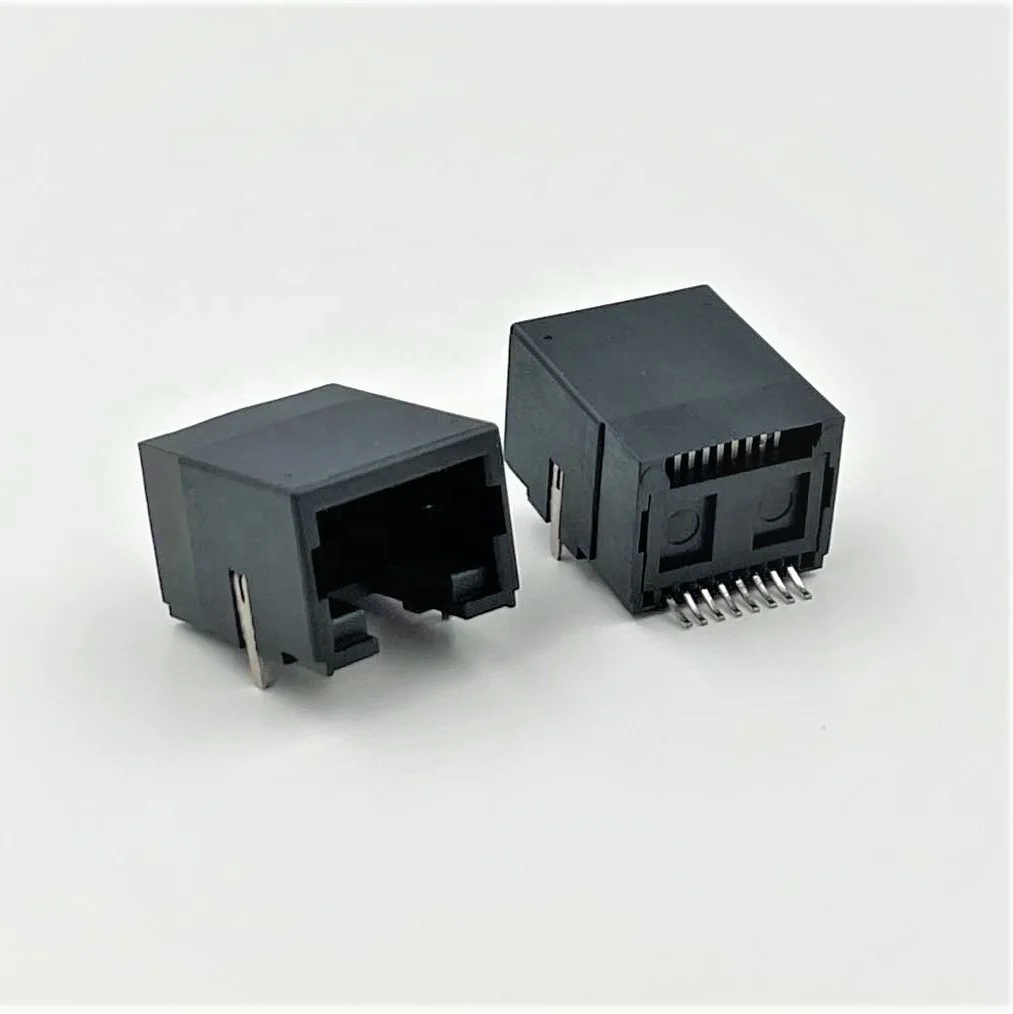 RJ45 Flat Tab down Unshielded 90 degree SMT 8P8C