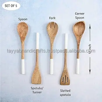 Home Kitchen Accessory Set with Wooden Cook Tool Spoon for Food Application Price Listed for Sale from India